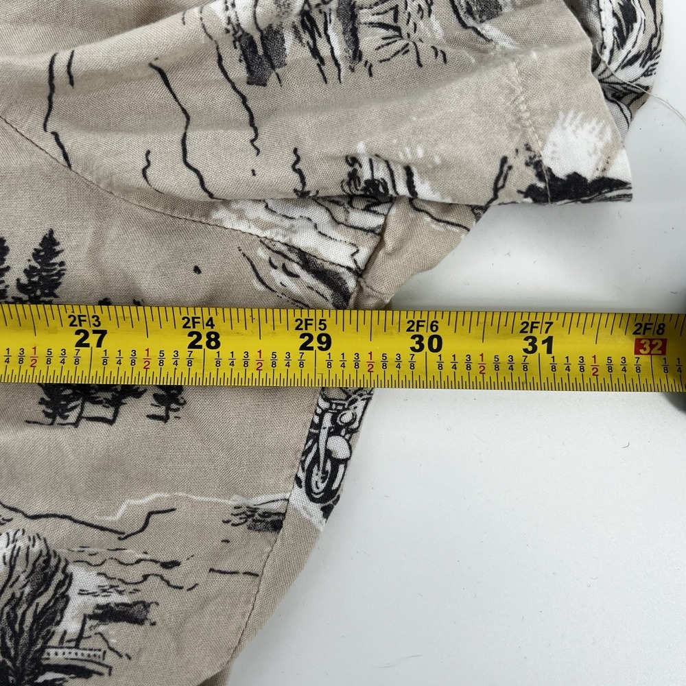 Harley Davidson Shirt Men's XL Hawaiian Motorcycle Aloha Palm Trees Rayon Surf‎ - Picture 7 of 14